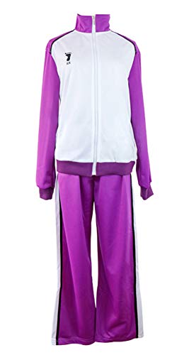 QYIFIRST Shiratorizawa Academy Volleyball Club Jersey nur Hose Volleyball Teamuniform Cosplay Kostüm Weiß/Lila M von QYIFIRST