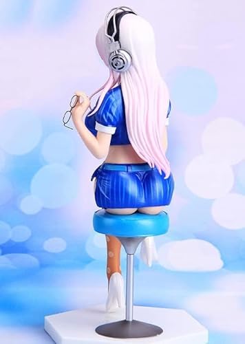 Anime Girl Figure Limited Edition Japanese Anime SUPERSONICO Action Figure Pretty Girl Anime Cute Figure Original Character PVC Collection Model Dolls Toy Statue Birthday Gift von QYYSL