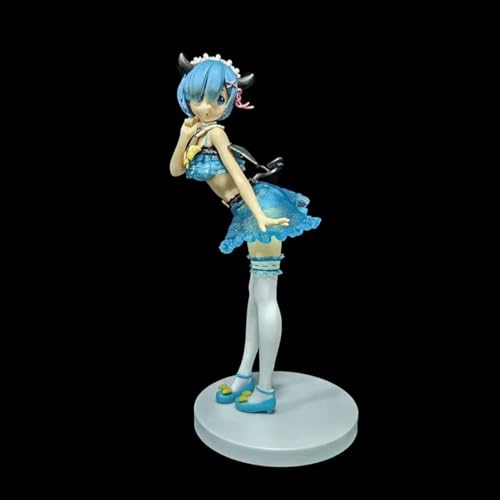 QYYSL Anime Girl Figure 22CM Ecchi Exposed Busty Otaku Anime Action Figure Adult Toy Pretty Girl Rem Ram Angel Demon Re:Life in A Different World from Zero PVC Collection Statue Ornament Model Birth von QYYSL