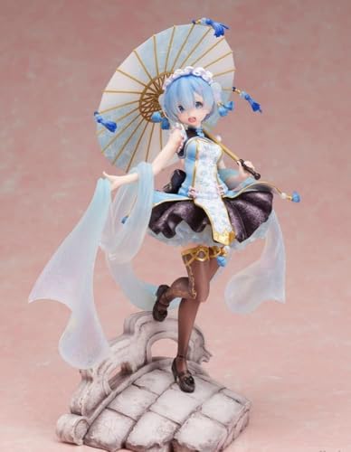 QYYSL Anime Girl Figure 30CM Limited Edition Japanese Anime Re:Zero Starting Life in Another World Rem Qilolita Girl Figure Remu Ram Action Figure Adult Collectible Doll Toy Childrens Birthday Chris von QYYSL