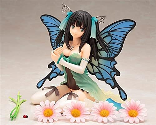 QYYSL Anime-Mädchen-Figur, 14 cm, Anime-4 Blätter, Gänseblümchen, Tony Fee, Schmetterling, Gänseblümchen mit schöner Blume sitzend, PVC, Actionfigur für Erwachsene, Spielzeug, schönes Mädchen, von QYYSL