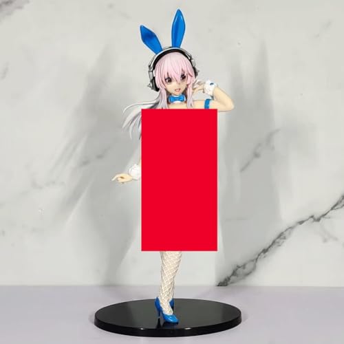 QYYSL Anime-Mädchen-Figur, 30 cm, verrückt, beliebt, japanisches Anime, Supersonico, Kaninchen, hübsches Mädchen, Aldult Otaku, PVC-Actionfigur, Spielzeugmodell, Statue von QYYSL