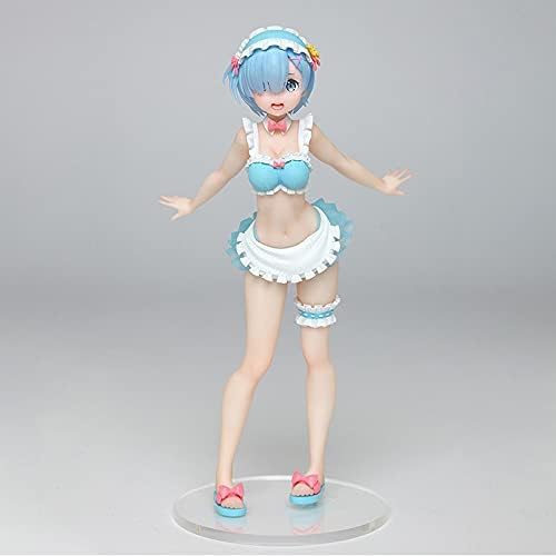 QYYSL Anime-Mädchen-Figur, limitierte Auflage, japanisches Anime-Re:Life in A Different World from Zero EXQ REM, Badeanzug, stehend, schöne PVC-Actionfiguren, Modell, Erwachsene, Spielzeug, Ornament, von QYYSL