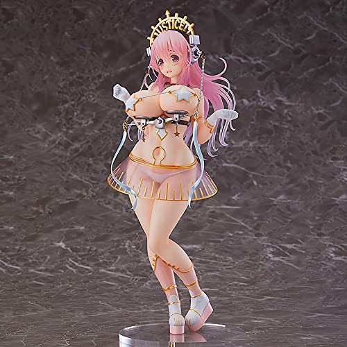 QYYSL Anime Nitro Super Sonico Waage, austauschbare Gesichtsverändernde PVC-Actionfigur, Spielzeug, Supersonico, schöne Mädchen-Figur, Sammlung, Modellpuppe, Desktop-Ornament, Geschenke, 25 cm von QYYSL