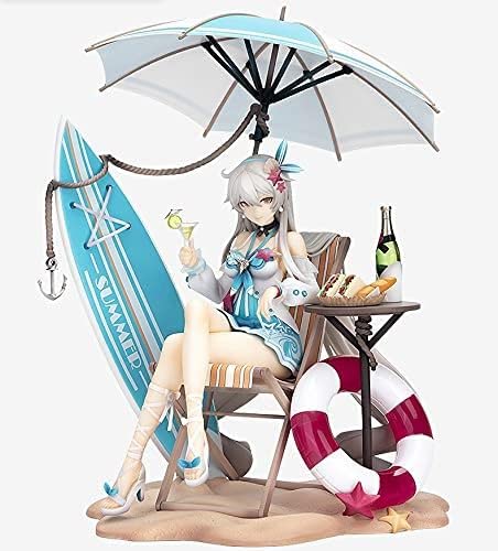 QYYSL Deluxe Version Anime Apex Honkai Impact 3 Kiana Kaslana Beach Schönes Mädchen PVC handgefertigte Statue Dekoration Sammlung Erwachsenen-Spielzeugstatue Exquisite Actionfiguren Ornament Geschenk von QYYSL