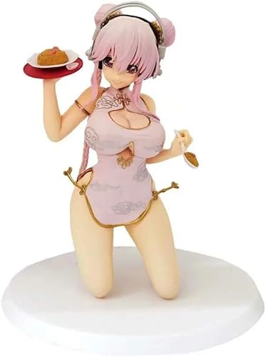 QYYSL Deluxe Version Anime Restaurant Serie austauschbare Truhe Super Sonico kniend schönes Mädchen PVC Actionfigur Modell Spielzeug Desktop Dekoration Ornamente von QYYSL