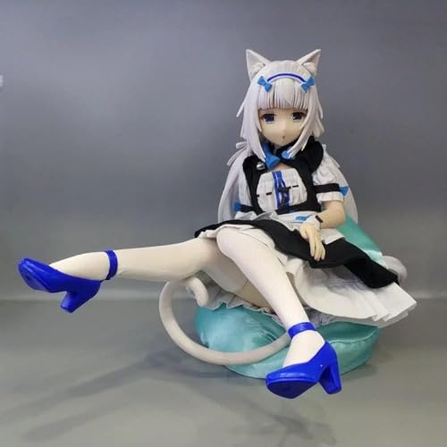 QYYSL Nekopara Chocola Vanille Actionfigur für Mädchen, 24 cm, PVC, Anime, echte Kleidung, Figur, Modell, Erwachsene, Spielzeug, handgefertigte Statue, Dekoration von QYYSL