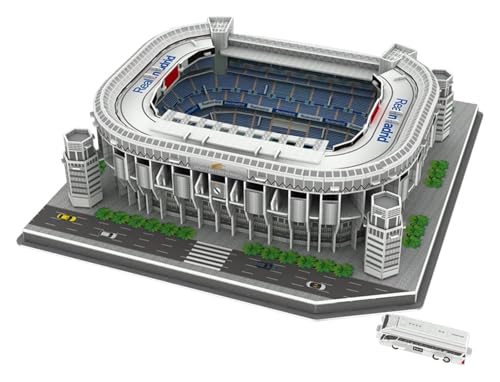 3D-Puzzle, 3D-Puzzle des Bernabéu-Stadions, DIY-Modelle des Santiago-Fußballplatzes, Fußball-Souvenirornamente, pädagogisches Spaßpuzzle for Kinder von QZLNONTK