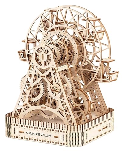 3D-Puzzle, Mechanischer Modellbausatz, Getriebe-Bewegungsbausatz, Geburtstag for Kinder, handgefertigte 3D-Holz-Montagediagrammmaschine von QZLNONTK