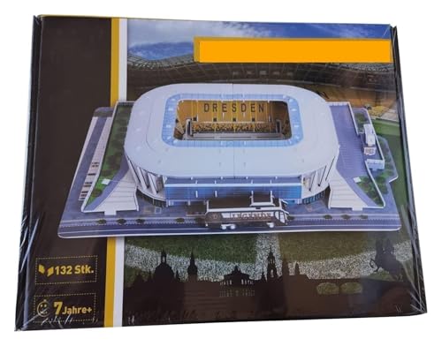 3D-Puzzle, Stadion-Replik-Modellspielzeug, Fußballfeld-Modell, DIY-Puzzle for Kinder und Erwachsene (39,6 x 24,7 x 6 cm) von QZLNONTK