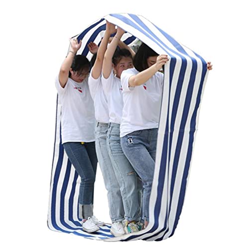 Teambuilding-Spiel auf Einer Laufmatte, Sportspiel for Kinder und Erwachsene, Laufmatte aus Oxford-Stoff, lustige Spiele for den Wild Day im Freien, Karneval(Blue,Kids 4M/13FT) von QZLNONTK