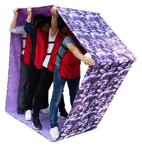 Teambuilding-Spiel auf Einer Laufmatte, Laufmatte for Kinder, Sportspiel for Erwachsene, Laufmatte aus Oxford-Stoff, Spielausrüstung for Teambuilding-Gruppenaktivitäten, 4–20m(Purple,Adult 20M/26FT) von QZLNONTK