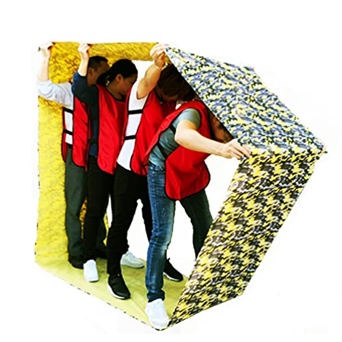 Teambuilding-Spiel auf Einer Laufmatte, Laufmatte for Kinder, Sportspiel for Erwachsene, Laufmatte aus Oxford-Stoff, Spielausrüstung for Teambuilding-Gruppenaktivitäten, 4–20m(Yellow,Adult 11M/36FT) von QZLNONTK