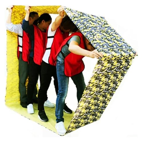 Teambuilding-Spiel auf Einer Laufmatte, Laufmatte for Kinder, Sportspiel for Erwachsene, Laufmatte aus Oxford-Stoff, Spielausrüstung for Teambuilding-Gruppenaktivitäten, 4–20m(Yellow,Adult 11M/36FT) von QZLNONTK