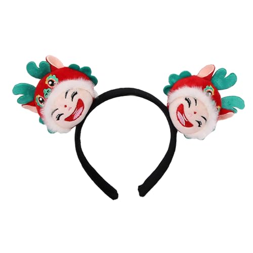 Qaonsciug Chinesischer Drache Kinder-Stirnband für Frauen und Mädchen, Drachen-Dekor, Kopfbedeckung, Plüschdrache, Kinder für Neujahrsparty von Qaonsciug