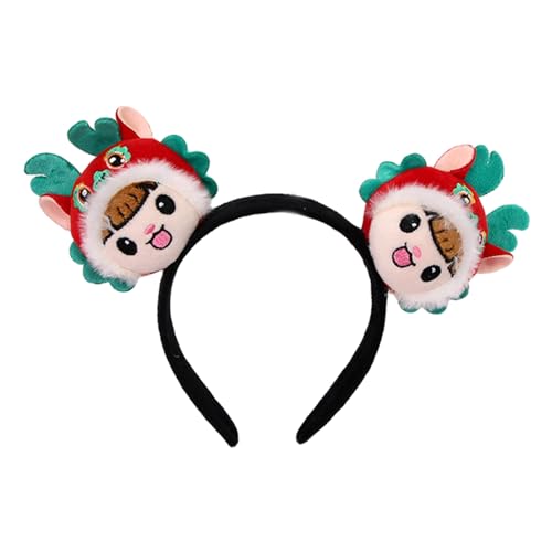 Qaonsciug Chinesischer Drache Kinder-Stirnband für Frauen und Mädchen, Drachen-Dekor, Kopfbedeckung, Plüschdrache, Kinder für Neujahrsparty von Qaonsciug
