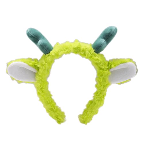 Qaonsciug Drachenhorn-Stirnband für chinesische Neujahrsfeiern, leuchtende Farben, elastisch und geeignet für Erwachsene und Kinder von Qaonsciug