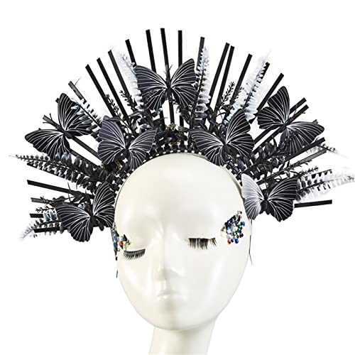 Qaonsciug Kopfschmuck mit Stacheln, Krone, Stirnband, Kopfschmuck, Schmetterlings-Stirnband von Qaonsciug