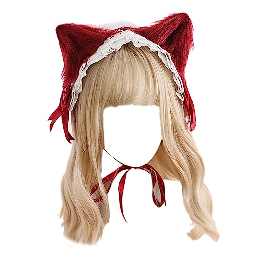 Qaonsciug Ohr-Stirnband mit abnehmbarer Krawatte für Damen und Mädchen, Zubehör für Erwachsene, Damen, Kostüm, Cosplay von Qaonsciug