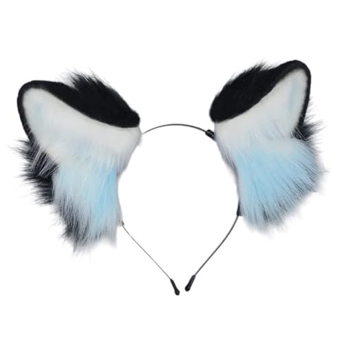 Qaonsciug Realistisches Tierohr-Haarband, Haarreif, Kostüm für Halloween, Erntedankfest, Partys, Cosplay von Qaonsciug