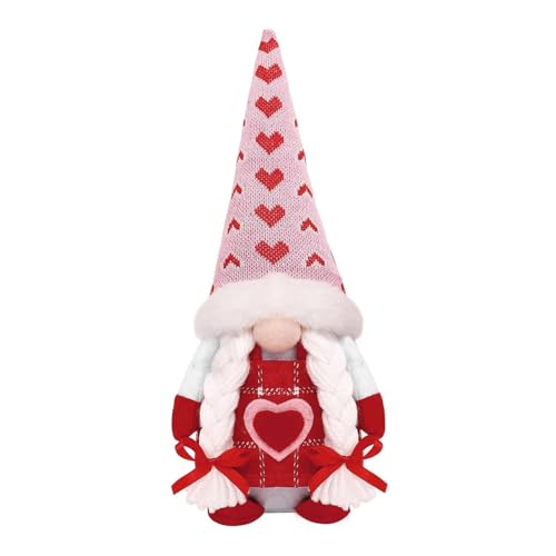 Qaonsciug Valentinstag Zwerge Dekoration Mr/Mrs Gnomes Figur Einzigartige Geschenkauswahl Liebe Geste Puppen Handgemachtes Geschenk für Paare von Qaonsciug