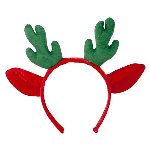 Qaonsciug Weihnachtsgeweih Elch Stirnbänder Kopfbedeckung Haar für Weihnachten Kopfschmuck Verkleidung Party Supplies Plüsch von Qaonsciug
