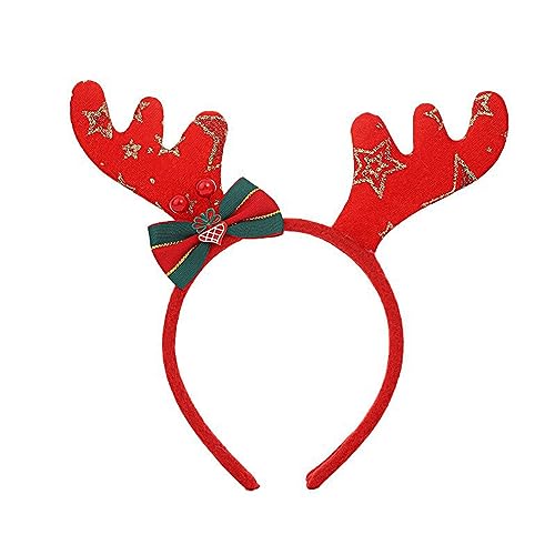 Qaonsciug Weihnachtsgeweih Elch Stirnbänder Kopfbedeckung Haar für Weihnachten Kopfschmuck Verkleidung Party Supplies von Qaonsciug