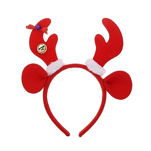 Qaonsciug Weihnachtsgeweih Elch Stirnbänder Kopfbedeckung Haar für Weihnachten Kopfschmuck Verkleidung Party Supplies von Qaonsciug