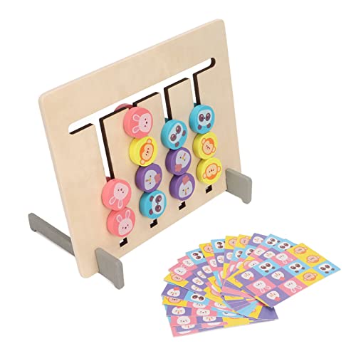 Lernspielzeug aus Holz, Tier-Logikspiel, Intelligenzentwicklungsspielzeug, Farberkennungs-Holzschiebepuzzlespielzeug für von Qcwwy