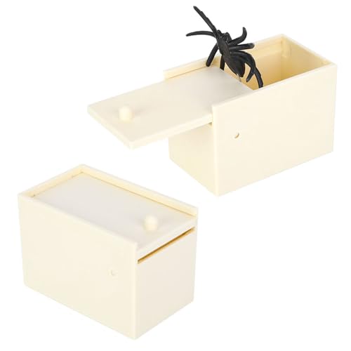 Qcwwy Gefälschte Spinnenbox, Lustiges Trick-Streich-Spielzeug für Halloween und Aprilscherz, Hochsimulierte Spinnen-Überraschungswitz-, Umweltfreundliches Material für Sicheres Spielen von Qcwwy
