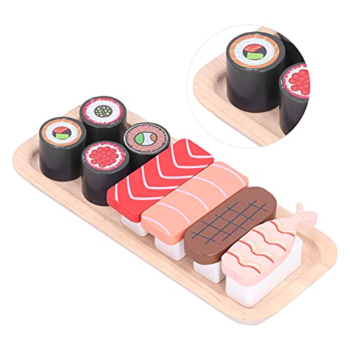 Qcwwy Holz Sushi Spielzeugset Bunte Simulation Lebensmittel Erkennen Spielzeug mit Tablett für Küche, So Tun Qcwwy Holz Sushi Spielzeugset Bunte Simulation Lebensmittel Erkennen Spielzeug mit Tablett für Küche, So Tun von Qcwwy