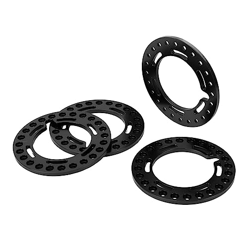 Qcwwy Körperteile Beadlock-Ringe 1,9 Zoll CNC-Bearbeitung für 1/10 für Rc-Felgen-Sicherungsringe Rad (Black) von Qcwwy