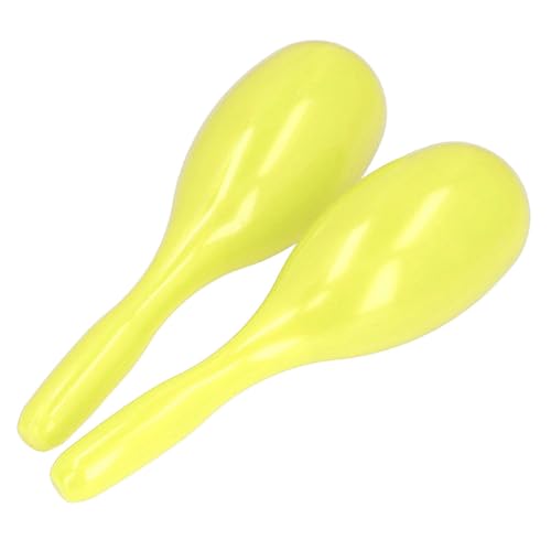 Qcwwy Musikalische Maracas, Robust, 2 Stück, Angenehm zu Halten, Kunststoff-Handpercussion-Rasseln für Live-Aufnahmestudio (Yellow) von Qcwwy