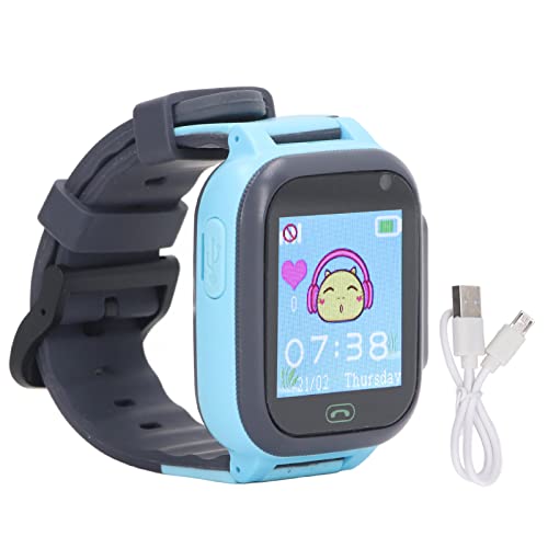 Qcwwy Smartwatch-Telefon, Musik-Player, Jungen-Mädchen-Smartwatch für Unterwegs (Blau) von Qcwwy