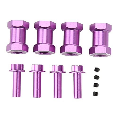 Qcwwy Weiteres Zubehör Sechskantrad Sechskantnabe CNC-gefräste Offset-Verlängerung Zur Reparatur von 1/10 Raupenrädern (Purple) von Qcwwy