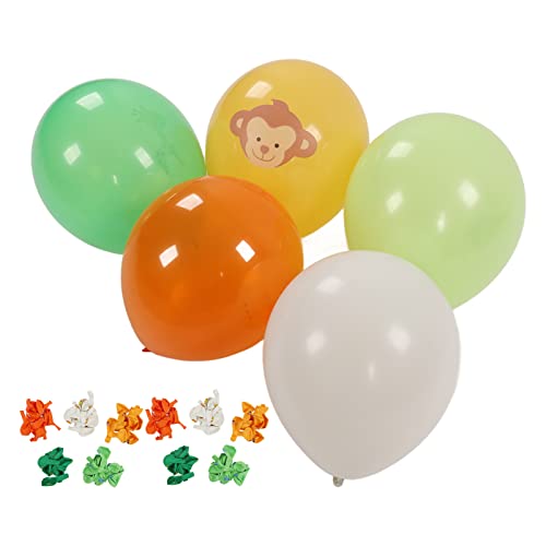 Tierparty-Luftballons mit Verschiedenen Tiermustern, 12 Zoll, Naturlatex-Luftballons, 100 Stück, für -Geburtstage, Outdoor-Waldparty-Dekorationen von Qcwwy