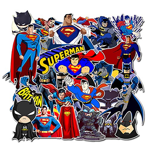 Qemsele Aufkleber für Kinder Kleinkinder, 100 Stück Kinderaufkleber Superheld Aufkleber Sticker für Erwachsene Mädchen Jungen Laptop-Skateboard-Gepäck-Aufkleber Graffiti-Patches-Aufkleber(Batman) von Qemsele