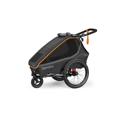 Qeridoo® Kinderfahrradanhänger Kigdoo 1 FIDLOCK Edition orange von Qeridoo