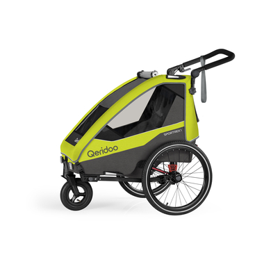 Qeridoo® Kinderfahrradanhänger Sportrex1 Limited Edition Lime Green von Qeridoo