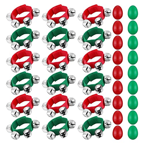 Qerwsdty 36 Stücke Orff Musikinstrumente Weihnachtsshaker Musikinstrumente für Kinder, Weihnachtsfeiern, Gefälligkeiten von Qerwsdty