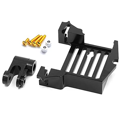 Qerwsdty Metall Lenkung Servo Lenkung Lenkung Getriebe Halterung Basis für 1/5 XMaxx RC Autoteile,Schwarz von Qerwsdty