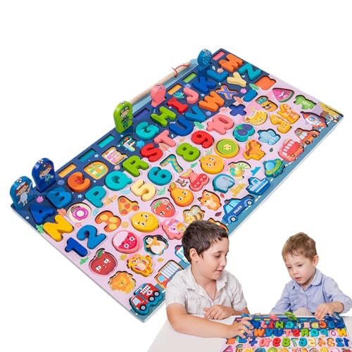 Qfdiwr 7 In1 Holzpuzzle Kinder - Sortierspiel Holzpuzzle Ab 1 Jahr, Baby MontessoriHolzspielzeug, Baby Motorik Spielzeug, Kinder Holzspielzeug Zahlen & Farben Lernspiele Motorikspielzeug von Qfdiwr