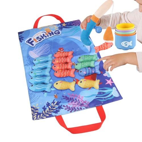 Qfdiwr Angelspiel – Angelspiel aus Stoff, interaktives Lernspielzeug mit Tassenstapel, sensorisches Lernspiel für Pool, Bad, Vorschulalter, Party Qfdiwr Angelspiel – Angelspiel aus Stoff, interaktives Lernspielzeug mit Tassenstapel, sensorisches Lernspiel für Pool, Bad, Vorschulalter, Party von Qfdiwr