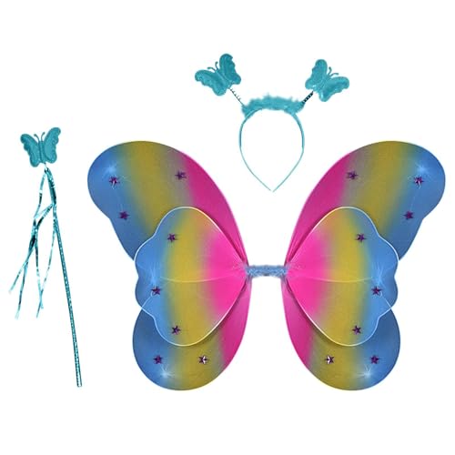 Qfdiwr Feenflügel, für Haarreifen / Kostüme, Schmetterling, Zubehör, Kostüm, mit Haarreifen für Kinder, Mädchen, Party, Karneval, Geburtstag Qfdiwr Feenflügel, für Haarreifen / Kostüme, Schmetterling, Zubehör, Kostüm, mit Haarreifen für Kinder, Mädchen, Party, Karneval, Geburtstag von Qfdiwr