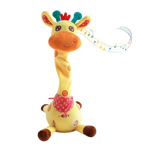 Qfdiwr Giraffe mit Musik, singend, 15 x 15 x 32 cm, tanzendes und verdrehtes Giraffenspielzeug, weich und lustig, Aufnahme und Wiederholung dessen, was Sie Sagen, Geschenke für und Mädchen Qfdiwr Giraffe mit Musik, singend, 15 x 15 x 32 cm, tanzendes und verdrehtes Giraffenspielzeug, weich und lustig, Aufnahme und Wiederholung dessen, was Sie Sagen, Geschenke für und Mädchen von Qfdiwr