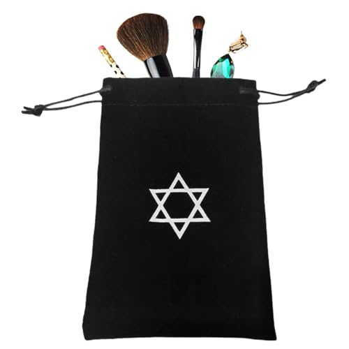 Qfdiwr Oracle-Karten-Tasche - Hexagramm-Druck-Tarot-Würfel-Tasche Tarot-Tasche,Verdickte Tarot-Kartenwürfel-Aufbewahrungstasche Tarot-Deck-Kartenhalter-Tasche Wiederverwendbare von Qfdiwr