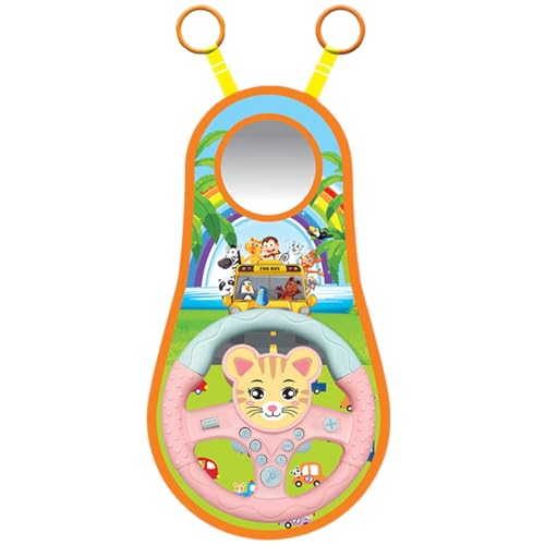 Qfdiwr Spielzeug am mit Musik für die Ed 22 x 43 cm für Babys, simulierter Fahrcontroller mit 360-Grad-Drehung, Glatte Kanten, einfache Installation Qfdiwr Spielzeug am mit Musik für die Ed 22 x 43 cm für Babys, simulierter Fahrcontroller mit 360-Grad-Drehung, Glatte Kanten, einfache Installation von Qfdiwr