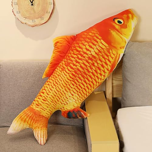 QhBdjx 3D Goldfisch Plüschtier Plüsch Tier Karpfen Plüsch Kissen Kreatives Sofa Kissen Geschenk Kinder Spielzeug Geburtstag 80cm 3 von QhBdjx