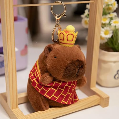 QhBdjx Capybara Plüschtier Schlüsselanhänger Schildkröte Frucht Erdbeere Dekoratives Geschenk Tier Geburtstagsgeschenk 12cm 5 von QhBdjx