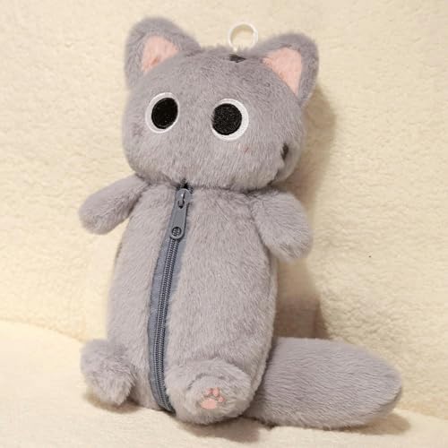 QhBdjx Cartoon Katze Federmäppchen Plüschtier kreative Puppe für Kinder Geburtstagsgeschenk 30cm 2 von QhBdjx